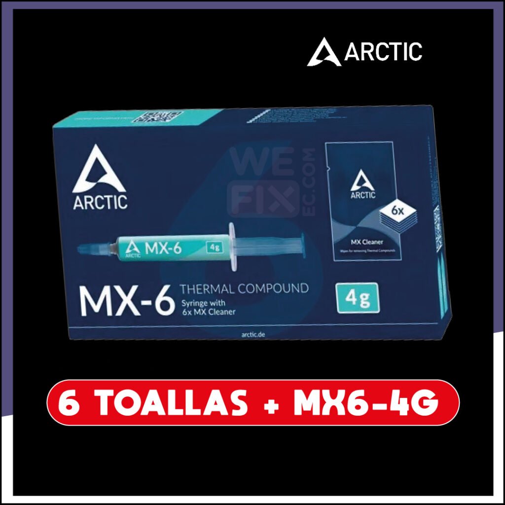 Pasta Termica Disipadora Arctic MX-6 / 4G  - Incluye Mx Cleaner